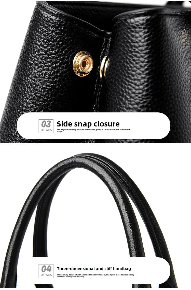 2025 new women's handbag high-end ladies tote bag single shoulder bag mom's crossbody bag urban minimalist style pu material
