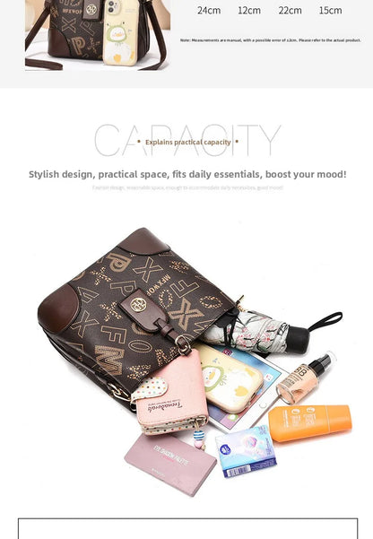 Casual Large Capacity Women's Bucket Handbag Street Style PU Material Tote Bag Single Shoulder Satchel Fashionable Everyday A...