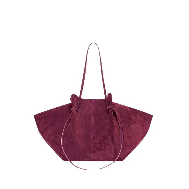 retro suede shoulder bag fashion large-capacity mother-and-child bag simple high-end wing-shaped bag commuter versatile tote bag