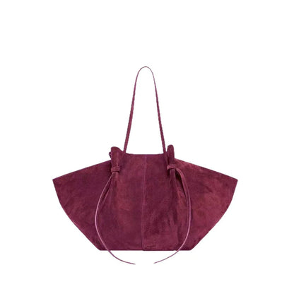 Retro Suede Shoulder Bag Fashion Large-capacity Mother-and-child Bag Simple High-end Wing-shaped Bag Commuter Versatile Tote Bag